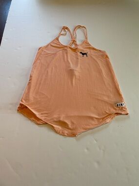PINK Victoria's Secret Peach Tie-Back Tank